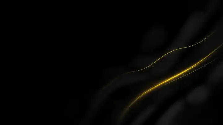 Abstrakter dunkler Hintergrund mit gelben Lichtlinien als Symbol für Streaming-Technik